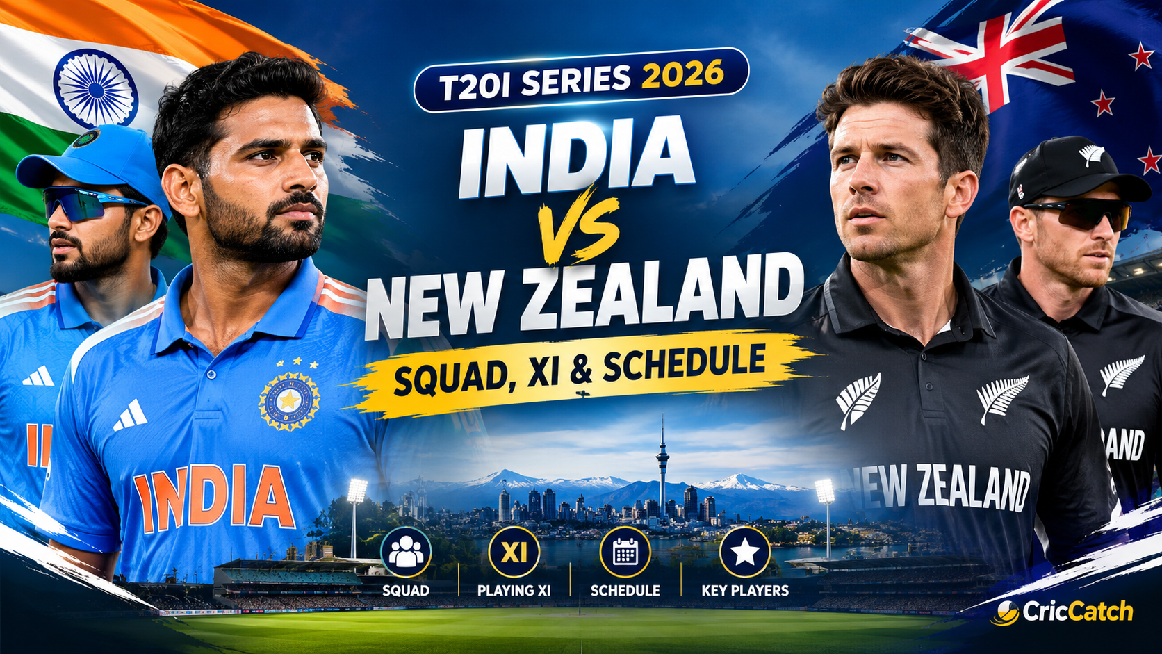 India vs New Zealand T20I 2026 squad